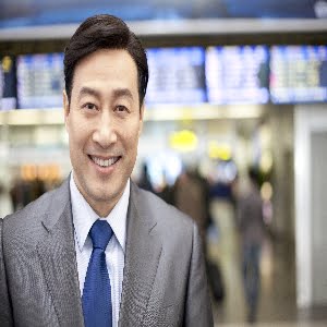 Chinese businessman at the airport